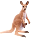 Figurină din plastic cangur cu pui 9 cm