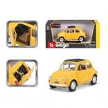 Model auto Bburago Fiat 500 F 1965 galben 1:24