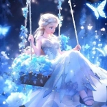 Pictură cu diamante Elsa pe leagăn