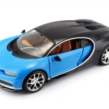 Model de colecție BUGATTI Chiron 1:24 albastru‑negru