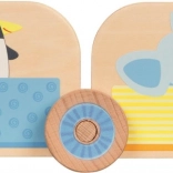 Jucărie de construcție din lemn Micuțul meu tren cu animale