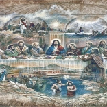 Pictură cu diamante Cina cea de Taină 80 × 40 cm