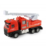 Mașină de pompieri cu lumină și sunet, cu mecanism cu inerție, 25 cm