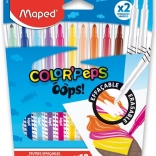 Carioci MAPED Color’Peps Oops 12 culori + 2 corectoare