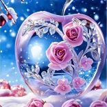 Mozaic cu diamante - măr de sticlă