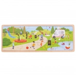 Puzzle din lemn pentru copii În parc