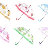 Umbrelă pentru copii cu deschidere automată cu animale (mix de modele)