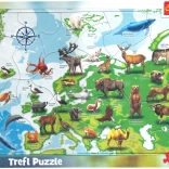 Puzzle TREFL Harta Europei cu animăluțe 25 de piese