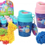 Slime zăpezos albastru cu bile de polistiren