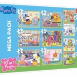 Puzzle 10 în 1 Peppa Pig
