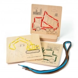 Înnădire după numere – utilaje de construcții BIGJIGS TOYS