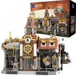 Set de construcție PANTASY Steampunk gară feroviară 2788 piese