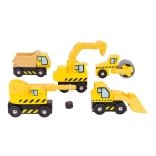 Bigjigs Rail utilaje de construcții – set pentru căi ferate din lemn