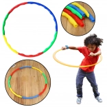 Hula hoop colorat pliabil cu proeminențe de masaj, 8 piese