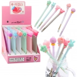 Pix cu gel cu radieră și capac decorativ