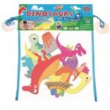 Autocolante pentru baie cu dinozauri, cu plasă