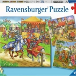 Ravensburger puzzle turneu cavaleresc 3×49 piese