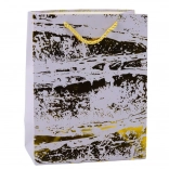 Geantă cadou elegantă cu decorațiuni aurii 23 x 18 x 10 cm