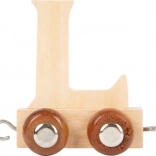 Vagon din lemn cu litera L pentru căi ferate de jucărie small foot