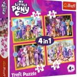 Puzzle 4 în 1 – Cunoaște poneii MY LITTLE PONY Trefl