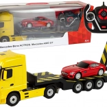 Set de camioane cu telecomandă Mercedes-Benz pentru copii