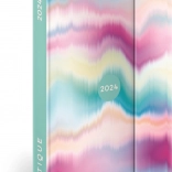 Agendă săptămânală magnetică 2024, stil batik, 11 × 16 cm