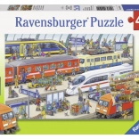 Puzzle Gara de Tren Agitată 2x24 piese Ravensburger