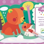 DJECO cărți de colorat cu apă – viața în pădure