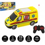 Ambulanță RC cu telecomandă 27 MHz, 20 cm, cu lumină
