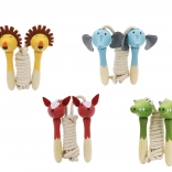 Coardă de sărit din lemn cu animăluțe 210 cm