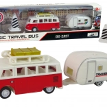 Autobuz cu rulotă roșie