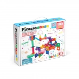 Set de construcție magnetic PICASSO – 100 piese pistă cu bile