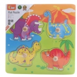 Puzzle din lemn Dinozauri Colorati