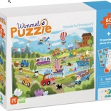 Puzzle DODO – transport la țară – 60 piese