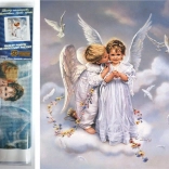 Pictură cu diamante Îngerași 30 × 40 cm