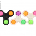 Spinner bubble pops plastic 7 cm – jucărie antistres 3 culori