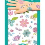 Djeco tatuaje temporare cu flori (2 foi)