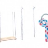 Leagăn din lemn – scândură naturală pentru legănat 46 × 19 cm, capacitate 80 kg