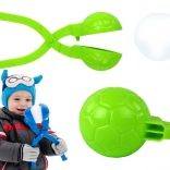 Snowball maker – dispozitiv manual pentru bulgări de zăpadă, verde, model minge de fotbal