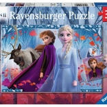 RAVENSBURGER Puzzle Regatul de Gheață 2, 2x12 piese