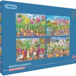 Puzzle Gibsons Rădăcini și Vlăstari 4×500 piese