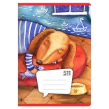 Caiet A5, 10 file – dictando cu linie auxiliară