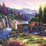 Puzzle călătorie cu trenul 1000 piese ART PUZZLE