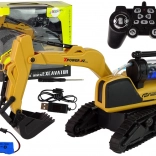 Excavator pe șenile RC mare, galben