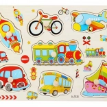 Puzzle din lemn – mijloace de transport 30 cm
