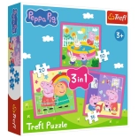Puzzle 3 în 1 – Peppa și prietenii TREFL