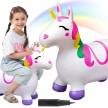 Unicorn săltător alb cu pompă Woopie