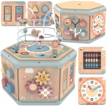 Cub interactiv din lemn Montessori cu activități Tooky Toy