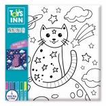 Imagine de colorat cu markere – pisică