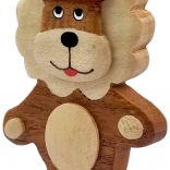 Magnet din lemn leu – decorațiune lucrată manual 2Kids Toys